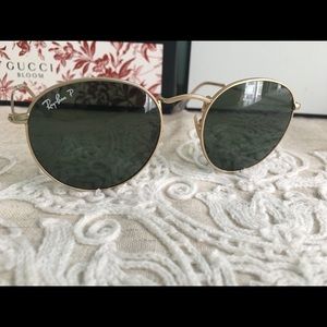Ray Ban Polarized Sunglasses Gold Rim